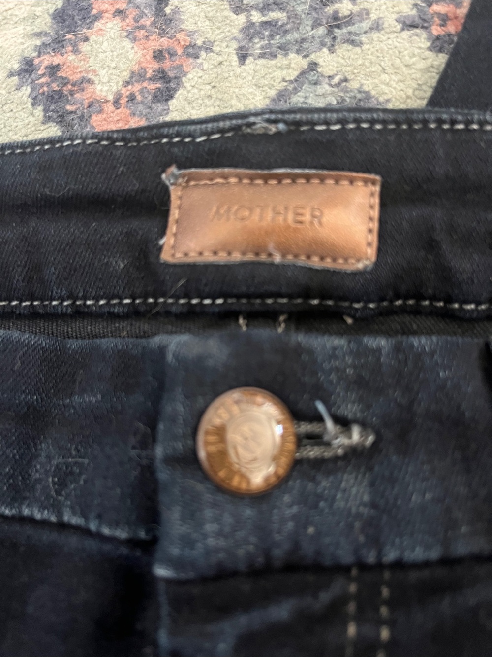 MOTHER High Waisted Looker Dark Blue Jeans - Picture 6 of 7